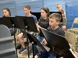 Preparing for our spring concert.