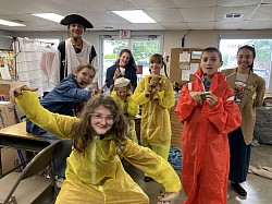 Taking a break during Musical Theatre rehearsals.